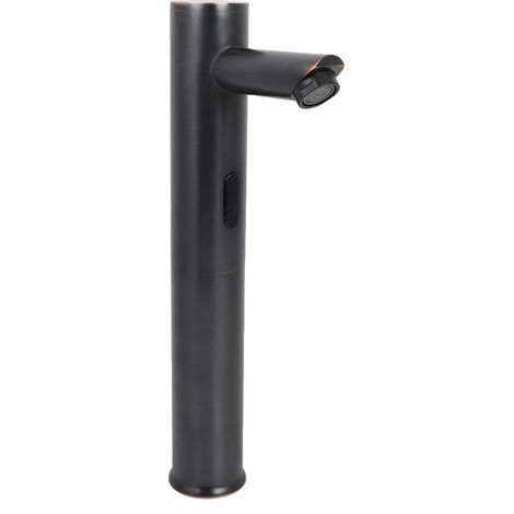 Robinet mitigeur de lavabo automatique à capteur, sans contact, revêtement noir (1/5)