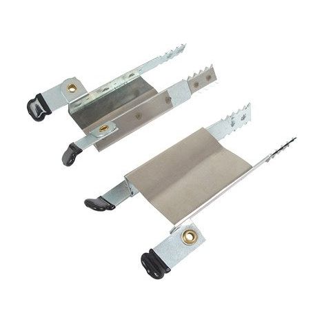 Afbat – Kit de 2 pinces anti-soulèvement pour volets roulants – Acier zingué blanc – Longueur 20mm – Sécurisation intérieure efficace