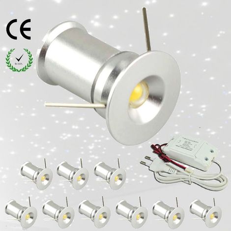 Trade Shop - Punto De Luz 9 Led Techo Techo Starry White Frío Cálido Natural Azul 1w - (1/2)