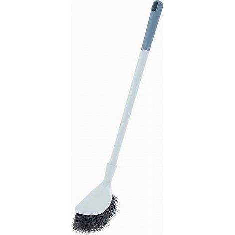 TRADE SHOP - Scopino Wc Curvo Con Manico Robusto Ergonomico Spazzolone Bagno Con Gancio 87616 - (1/2)