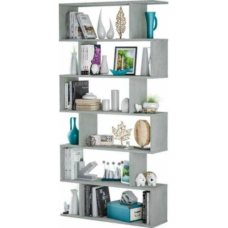 LIBRERIA AURA 80X25XH192CM CEMENTO