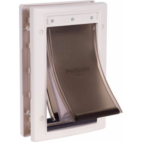 PetSafe Puerta para animales plateada tamaño S de tres hojas