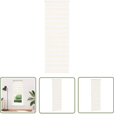 vidaXL Zebrarollo Marmorbeige 70x200 cm Stoffbreite 65,9 cm Polyester (1/5)