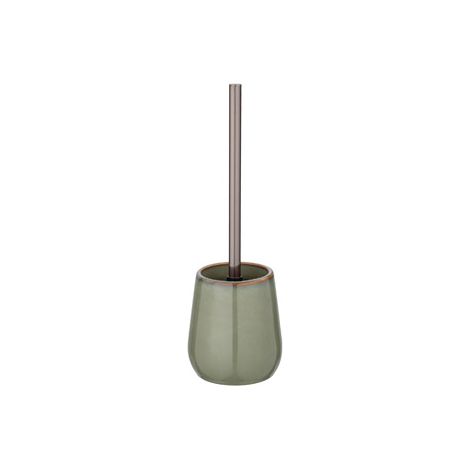 ESCOBILLERO WC CERAMICO VERDE OLIVA