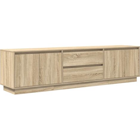 Meuble TV avec lumières LED chêne sonoma 193,5x41x50 cm vidaXL