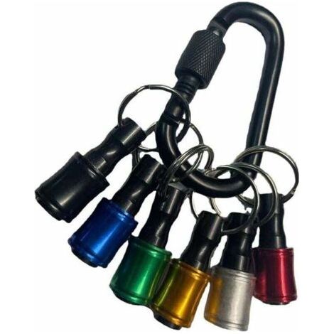 Porte Embouts de Tournevis à Tige Hexagonale, Porte Embouts de Tournevis, Adaptateur de Vis de Perçage, Convient à la Plupart Des Embouts de Tournevis à Tige Hexagonale de 1/4 Pouce（6 Pièces）