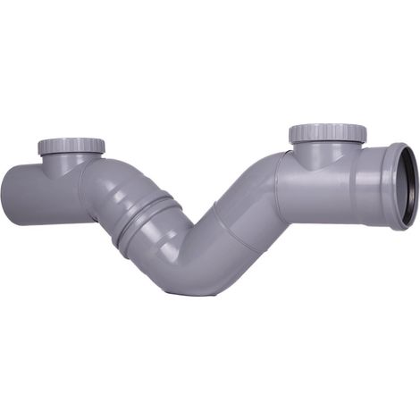 Sifone firenze orizzontale in polipropilene (2 Tappi) : Diametro - 50