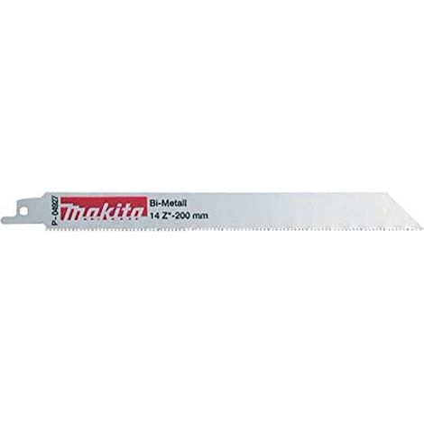 Makita - Juego de hojas de sierra para metal 14 TPI, longitud 200 mm, 5 piezas P-04927