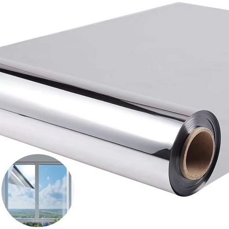 rouleau Film vitres électrostatique protection intimité unidirectionnelle sans colle réduction chaleur rafraîchissement été maison et 1 (1/5)