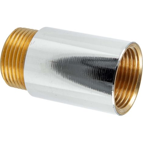 1 Rallonge De Robinet 50 Mm, Laiton Chromé, Filetage G 1/2", Pour Installation Sanitaire
