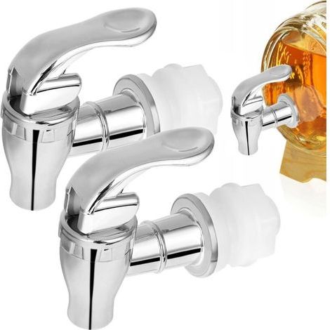 [JAMAIS UTILISÉ] Lot de 2 Robinets pour Distributeur de Boissons - Rechange pour Récipient en Verre, Café, Jus de Fruits, Fontaine à Boire (1/4)