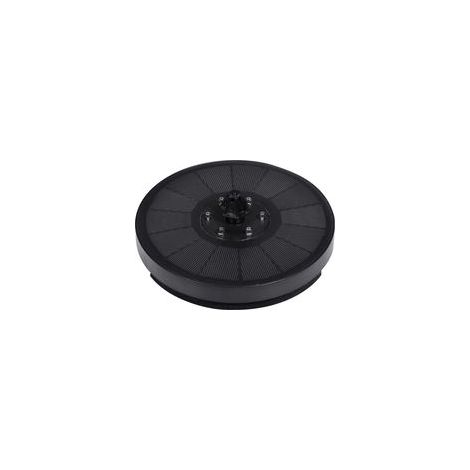 Fontaine Solaire 7 V 3 W, 6 Lumières LED Améliorées avec Batterie Polymère Intégrée pour Décoration de Bassin de Piscine de Jardin, 7 Buses de Pulvérisation étanche IP68 (Black)