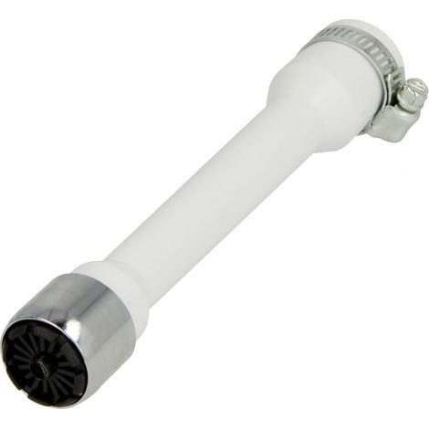Flexible avec mousseur avec pince, plastique blanc