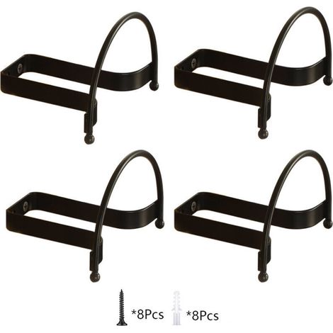 Porte-chapeaux et organisateur mural 4 pièces, facile à installer, en cuir de vache, pour couloir ou salle de bain (1/4)