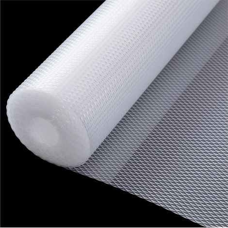 Tapis Fond de Tiroir Antiderapant Diamant Transparent Protection Tiroir Cuisine EVA Non-adhésif La Découpe Personnalisable Antibacterien Étanches pour Tiroir Frigo Placard 44.5x500CM (1/5)