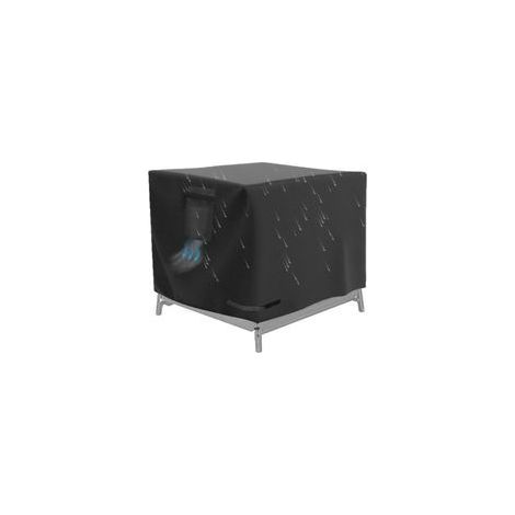 Housse de brasero carrée portable de 76,2 cm - Coupe-vent, imperméable et robuste - Pour terrasse, porche, camping, intérieur ou extérieur (1/5)