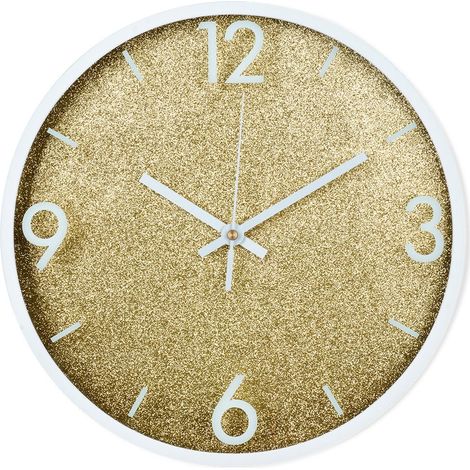 Orologio da parete oro e bianco 29,5 cm