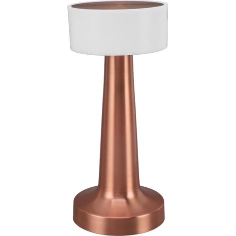 Lampe de table sans fil, 3 modes de couleur, commande tactile, intensité variable, batterie 1800 mAh rechargeable par USB, lampe de lecture idéale pour la chambre ou le bureau, couleur or rose. (1/5)