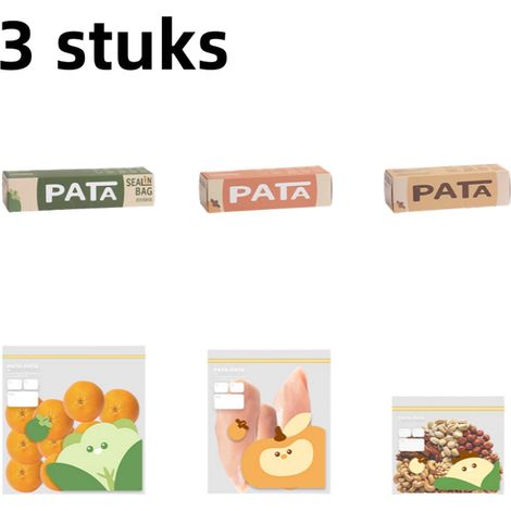 Lot de 3 boîtes contenant au total 65 sachets fraîcheur hermétiques auto scellants en plastique conservation alimentaire pour réfrigérateur couleur blanche (1/5)