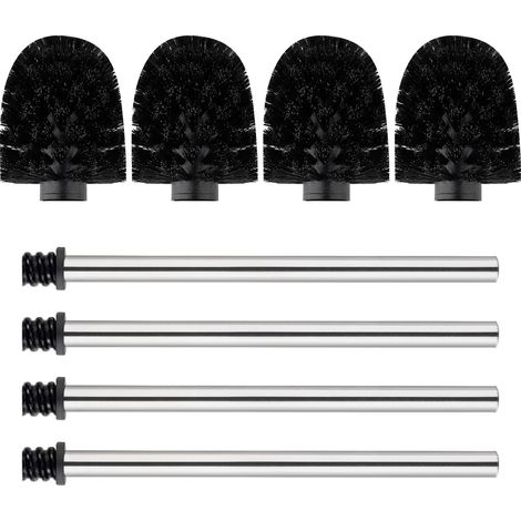 4pcs Brosse Toilettes WC de Remplacement, Balai Toilette WC Noir (1/5)