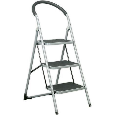 Sealey Step Stool 3-Tread 150kg Capacity EN 14183 ASL23 (1/3)