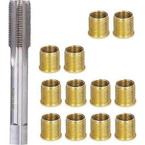 Outils de réparation de filetage de bougies d'allumage, taraud en acier rapide pour bougies d'allumage avec inserts M14x1,25 et M16x1,25 T (1/5)