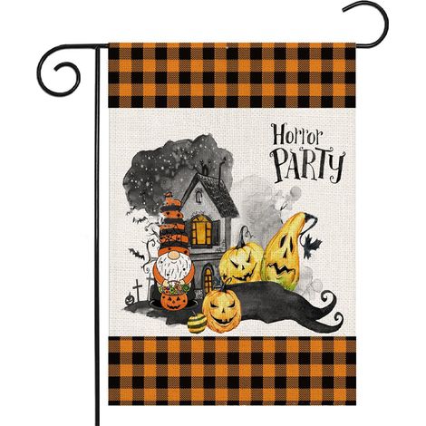 Drape De Jardin Halloween - Double Face - Résistant Aux Intempéries - Pour Extérieur Jardin Terrasse Porche - 1 Pièce (1/5)