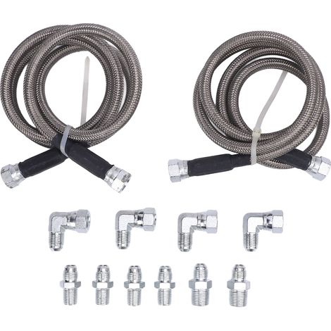 Ortviai Kit de Tuyaux Refroidisseur de Boîte de Vitesses 6AN en Acier Inoxydable/PTFE – 52 pouces, universel pour 4L60, 700R4, C4, C6, AOD (1/5)