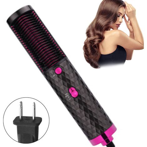 Peigne Chauffant - 3 Régles Température - Technologie Ions Négatifs - Pour Lissage et Bouclage - Peigne À Cheveux - 1 Pièce (1/5)