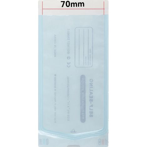 Bolsas de esterilización autoadhesivas, 200 unidades, 90 mm x 260 mm (1/2)