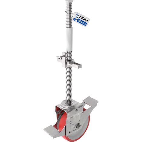 Roulettes échafaudage avec frein galvanoplastie Ø26 x 500 mm – capacité 700 kg roues pivotantes robustes pour travaux de chantier – GeZu Impex (1/5)