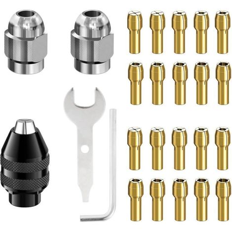 Gabarit de serrage, pince en laiton, pince fixe, 20 pièces, mandrin de perçage, adaptateur SDS, mandrin auto-serrant, mandrin en laiton de précision à dégagement rapide, outil de serrage