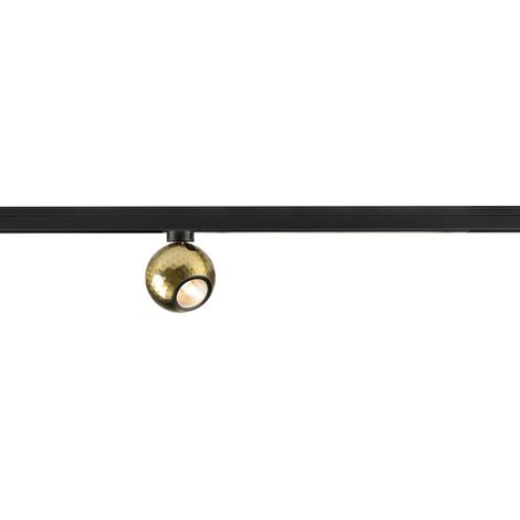 Spot ferroviaire Dysko 1 phase noir avec or - 1010318