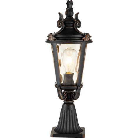 Elstead Baltimore - 1 Lanterna a colonna da esterno media leggera, bronzo stagionato IP44, E27 (1/5)