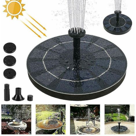 Fontaine flottante à pompe solaire de 1,4 W pour la décoration de la maison et du jardin