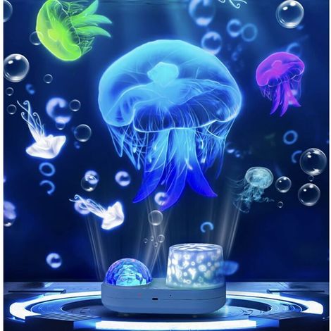 Ocean Night Light Projector, Kids Galaxy Projector for Bedroom,Nebula Star projecteur avec câble USB, Rotation à 360 degrés Kid Night Light Lamp pour décorer la fête, les anniversaires, les cadeaux de (1/4)