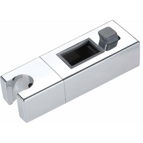 Support coulissant pour pommeau de douche rectangulaire réglable pour salle de bain - Support mural fixe (1/5)
