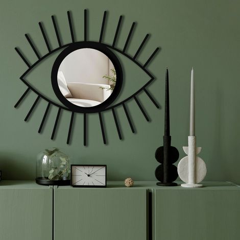 Espejo decorativo, espejo de pared, accesorio para el hogar. (1/3)