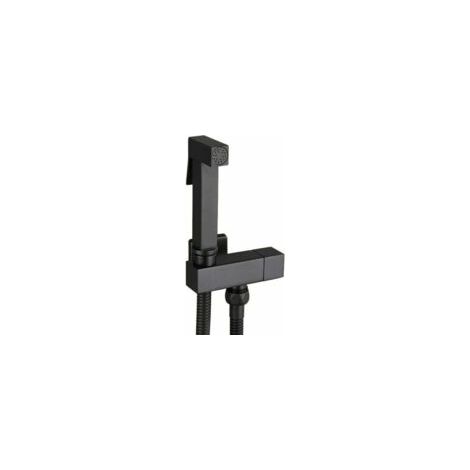 WC- und Duschset, tragbares Bidet und Dusche in Schwarz, Bidet und Dusche aus Messing, komplettes wandmontiertes WC- und Duschset, Körperpflegeprodukte, G1/2 - Crezuo (1/4)