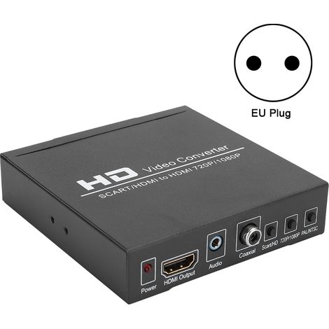 Convertisseur Portable SCART/HD vers HD à Faible Consommation avec Puce Numérique et Prise EU (1/5)