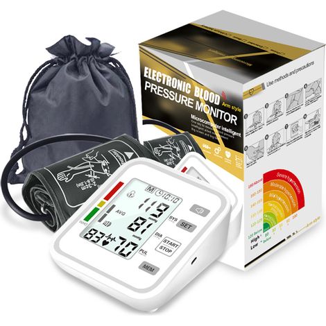 Tensiomètre électronique automatique de Style bras supérieur, avec grand écran LCD, outil de mesure numérique Intelligent (1/5)