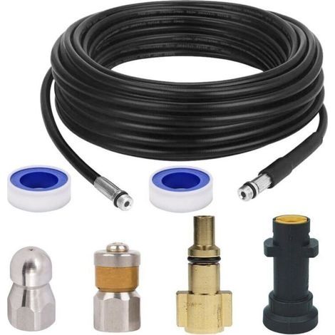Kit Nettoyage Tuyau Évacuation Nettoyeur Haute Pression Buse Jet Rotative Série K2 K7 Lavor 20m (1/4)