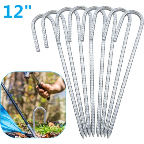 Trampoline Anchor Pegs, 8 Piece Set, 26 x 13 x 4 cm, Silver (1/5)