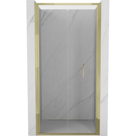 Mexen Exo faltbare Duschtür 60 cm, transparent, gold - 816-060-000-50-00