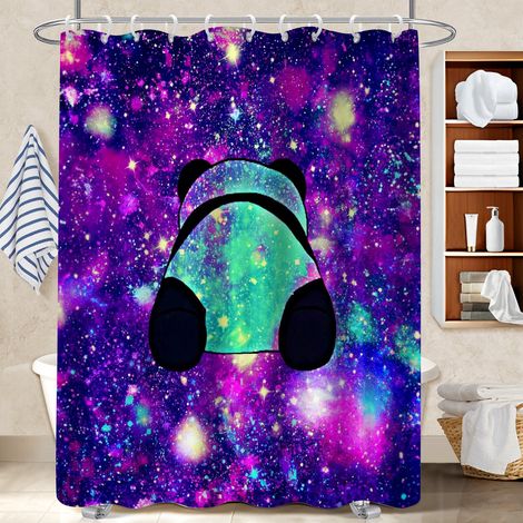 Kit rideau de douche en polyester 180x180 avec motif rideau étanche pour une colocation (1/5)