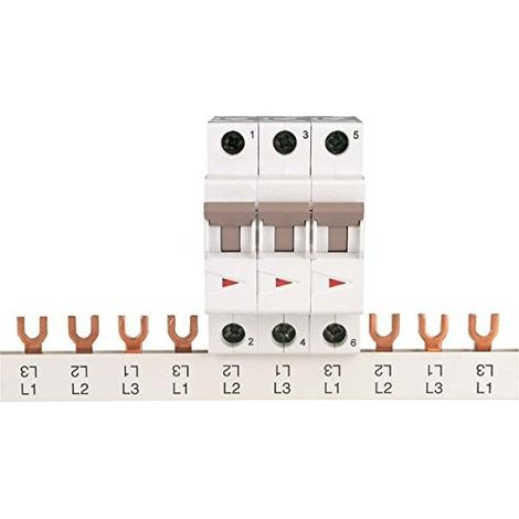 EATON 271065 PEIGNE D'ALIMENTATION 3 PHASES, 3PH + HS, 16QMM, FOURCHETTE, 1 M