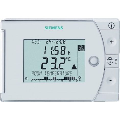 Siemens – Régulateur d'ambiance programmable hebdomadaire – Écran rétroéclairé – Ergonomie optimisée – Pour espaces confinés