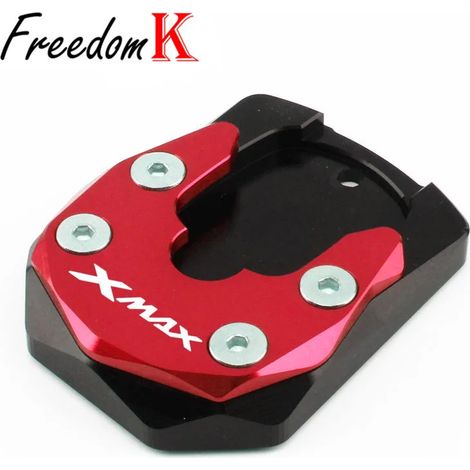 (Rouge) Compatible avec YAMAHA XMAX 125 250 300 XMAX300 XMAX250 XMAX125 Moto Béquille latérale CNC Extension de béquille avant Plaque de support Maxpower (1/3)