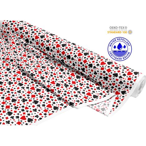 TESSUTI DECORATIVI PER ESTERNI OXFORD - Motivo con figure di mappe su sfondo bianco I DR234 (1/5)