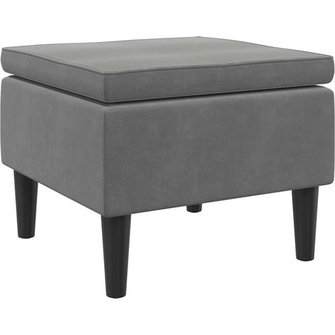 Tabouret avec pieds Tabouret de bar Chaise de bar - en bois Gris foncé Velours BV351451 - BonneVie (1/5)